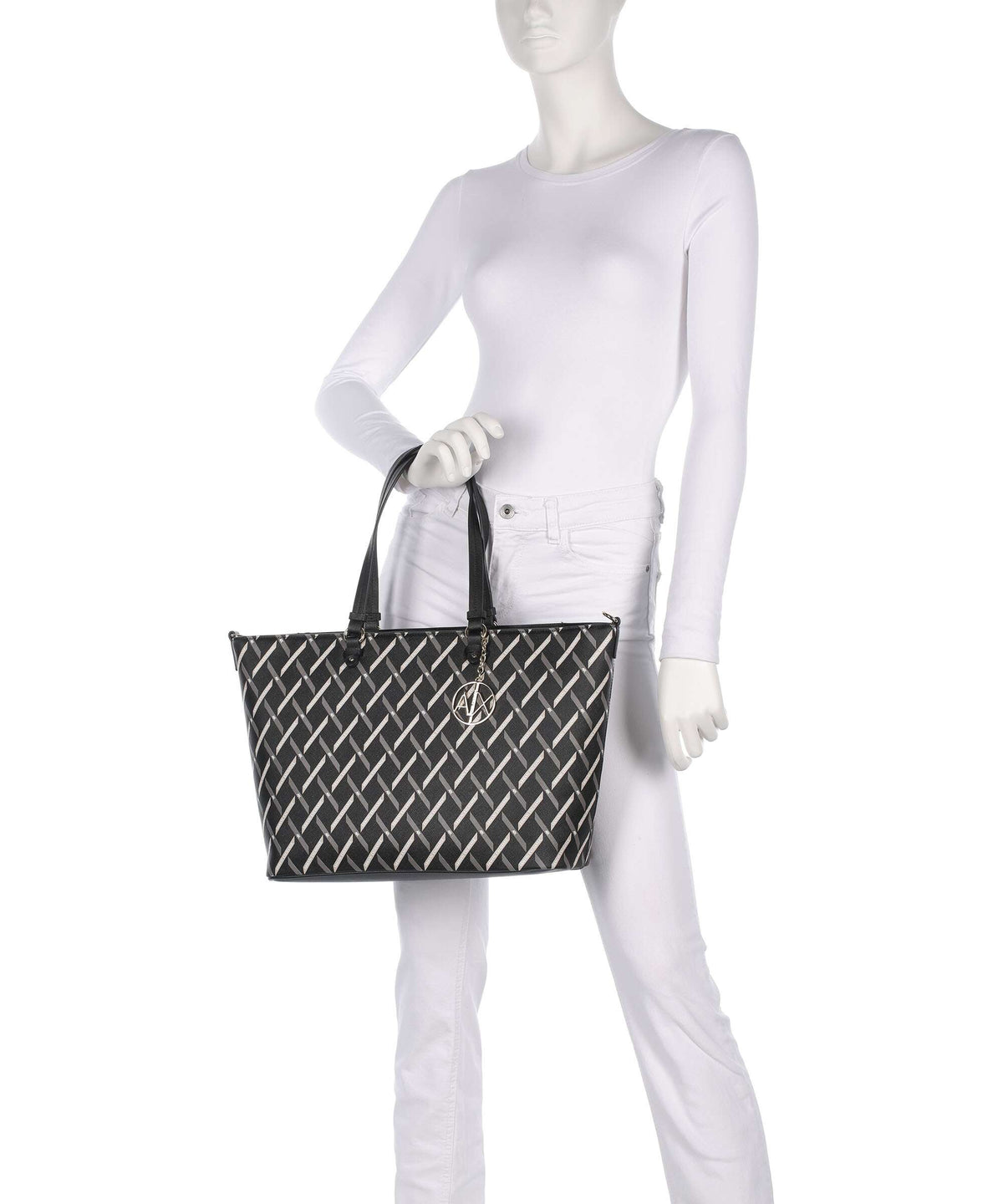 Armani Exchange Gynger Logo M Tote bag black