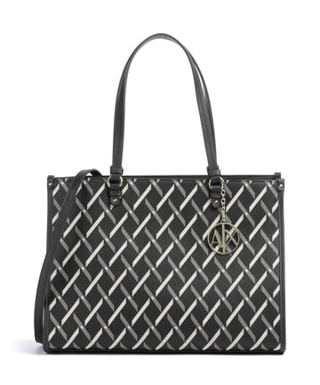 Armani Exchange Gynger Logo Torba na zakupy black