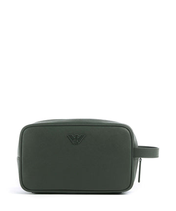 Emporio Armani Saffiano Animation Torby toaletowe deep forest