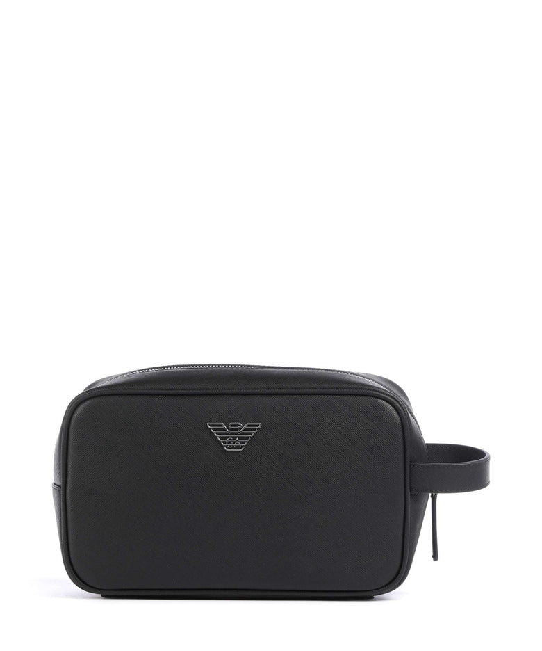 Emporio Armani Saffiano Animation Toiletry bag black beauty