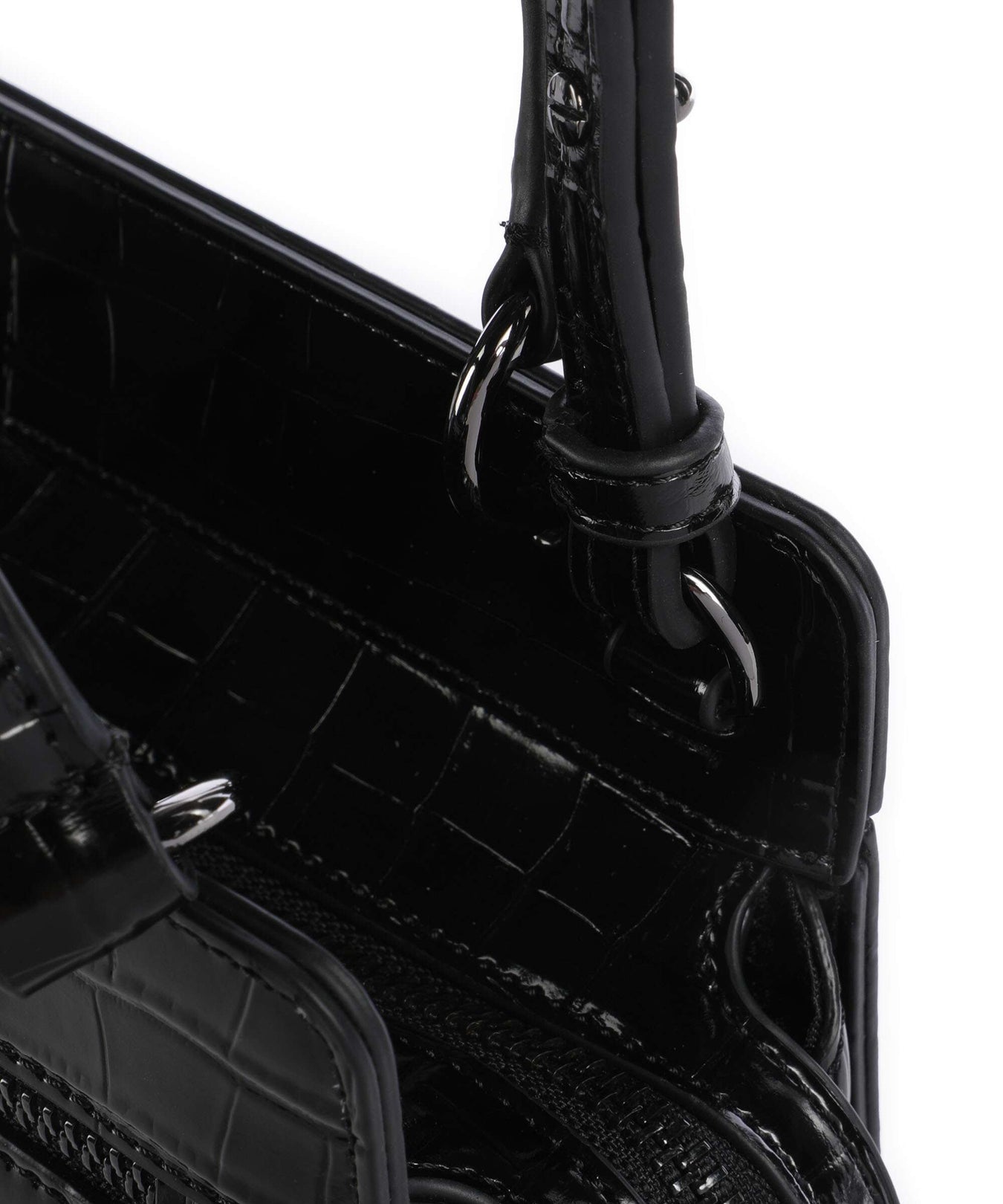 Armani Exchange Diane Mini Croco Crossbody bag black