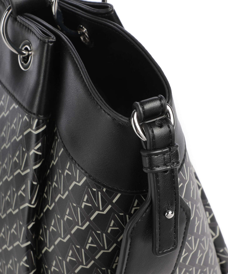 Armani Exchange Wave Monogram L Handbag black