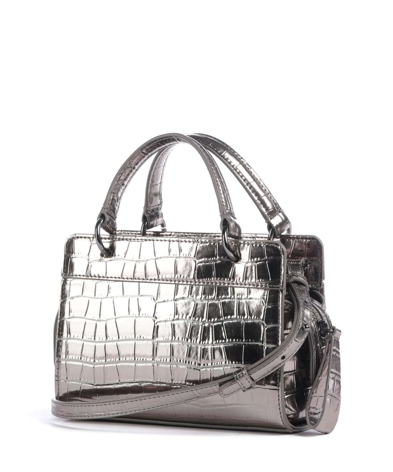 Armani Exchange Diane Mini Croco Crossbody bag gunmetal