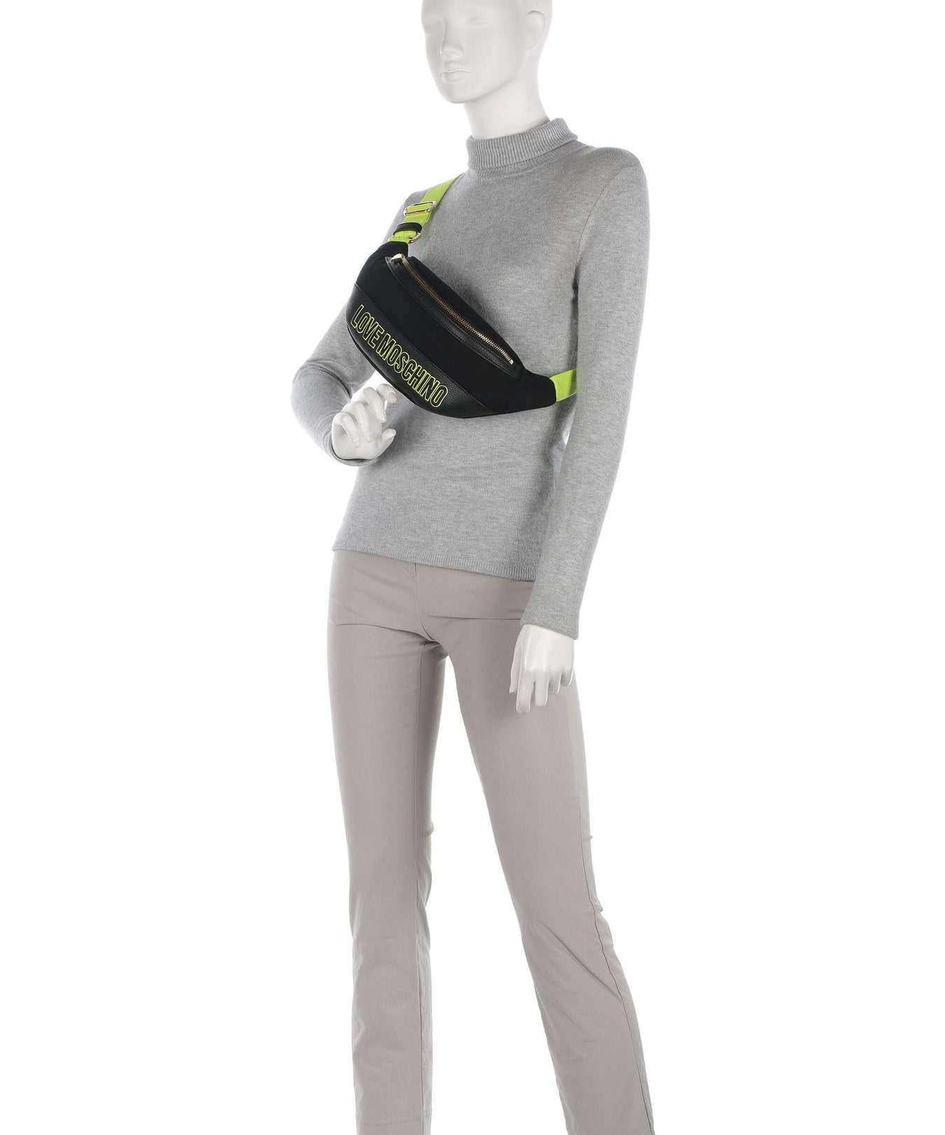 Love Moschino Free-Time Fanny pack nero/lime