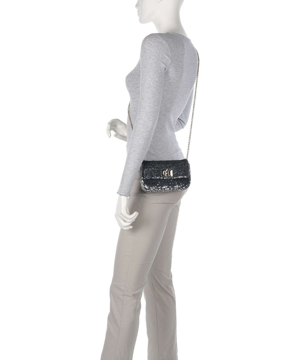 Furla 1927 Mini Soft Crossbody bag dark silver