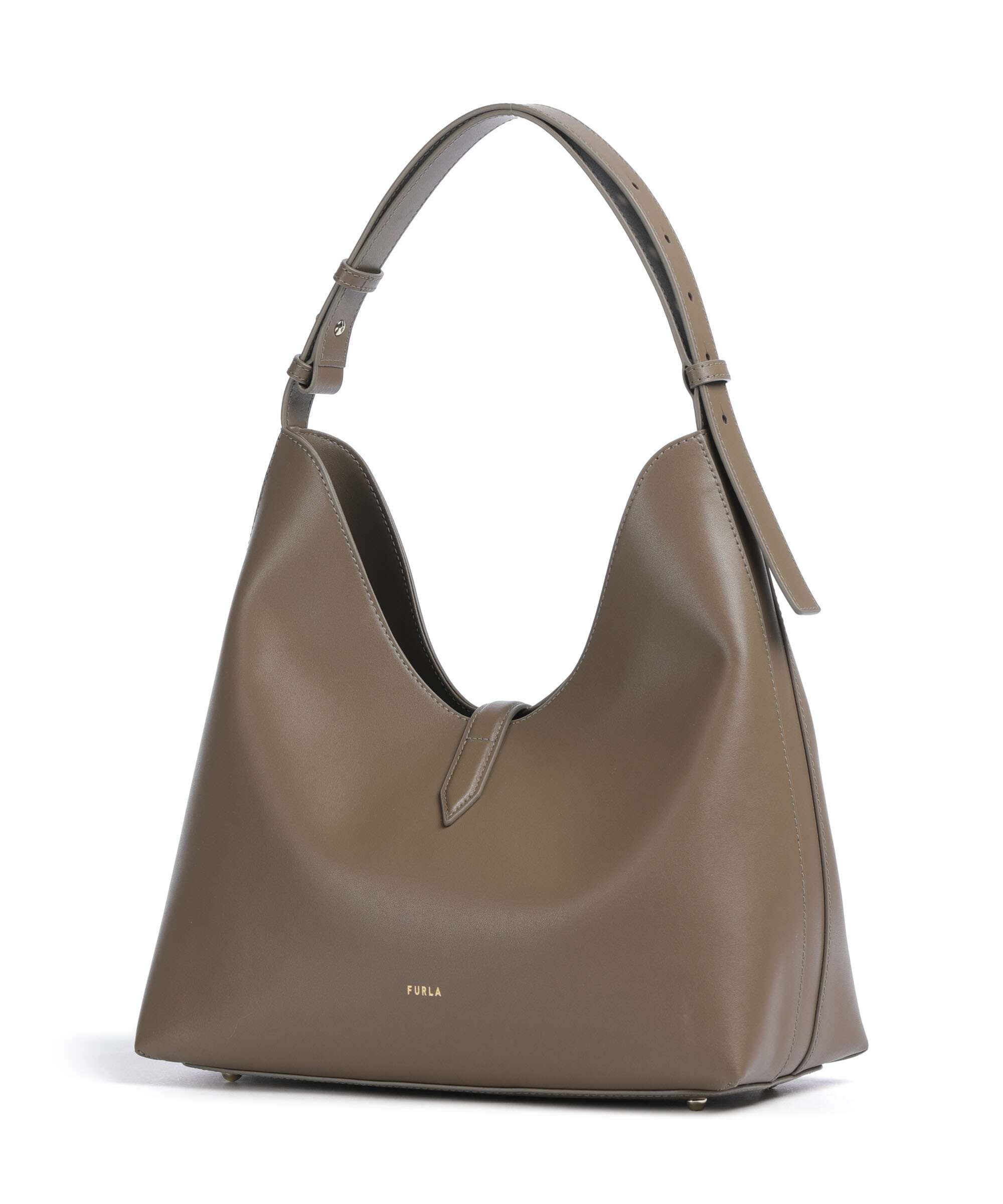 Furla Goccia M Hobo bag muddy gray