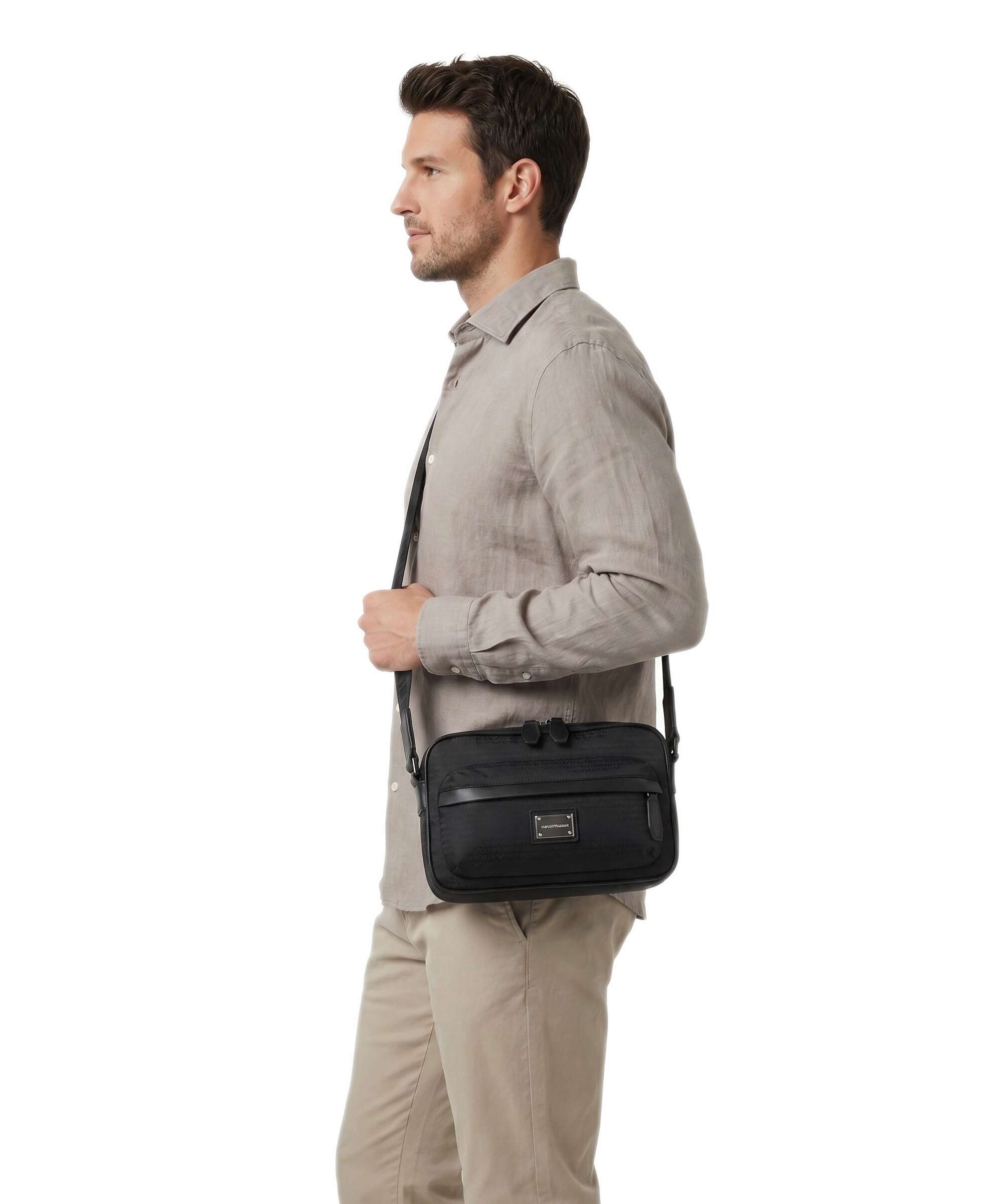 Emporio Armani Monogram Crossbody bag black beauty