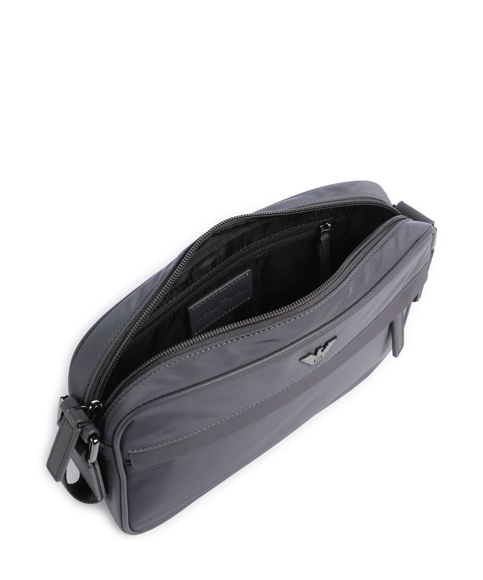 Emporio Armani Nylon Recycled Crossbody bag grey