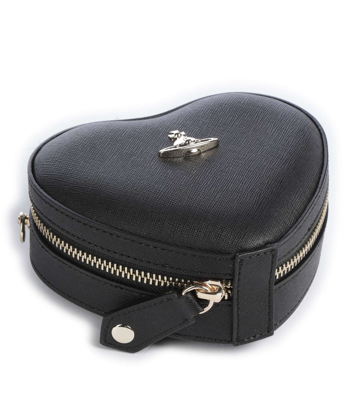 Vivienne Westwood Heart Saffiano Biogreen Mini Crossbody bag black