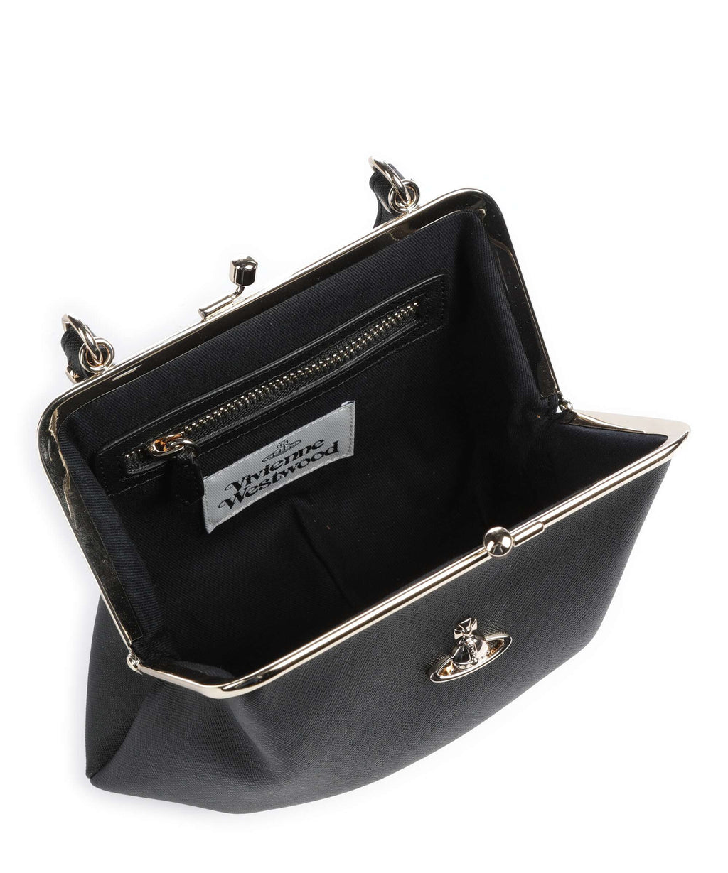 Vivienne Westwood Granny Frame Saffiano Biogreen Handbag black