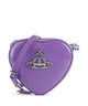 Vivienne Westwood Heart Shiny Patent Mini Torba przez ramię purple