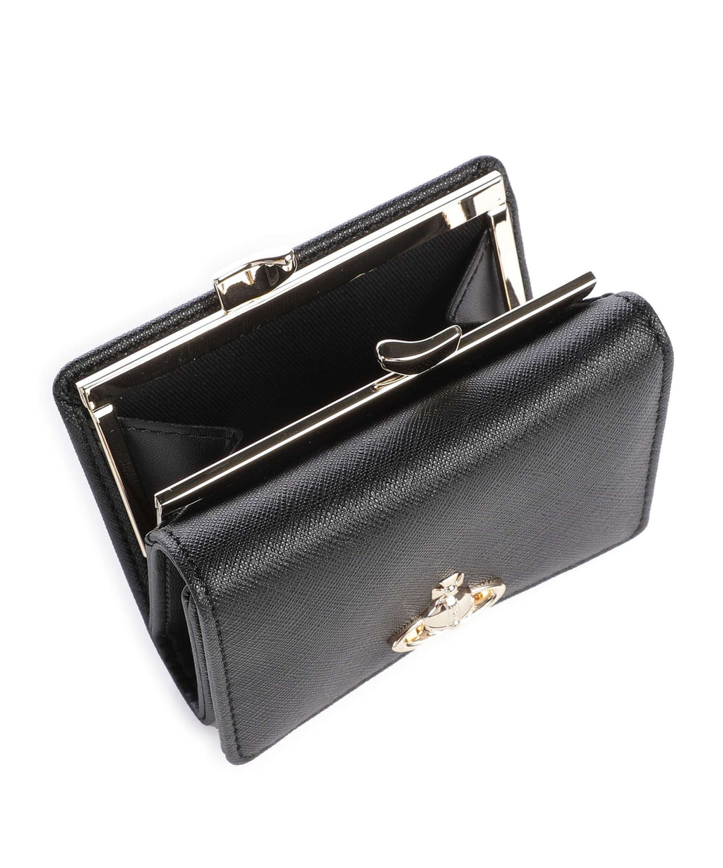 Vivienne Westwood Frame Saffiano Small Wallet black