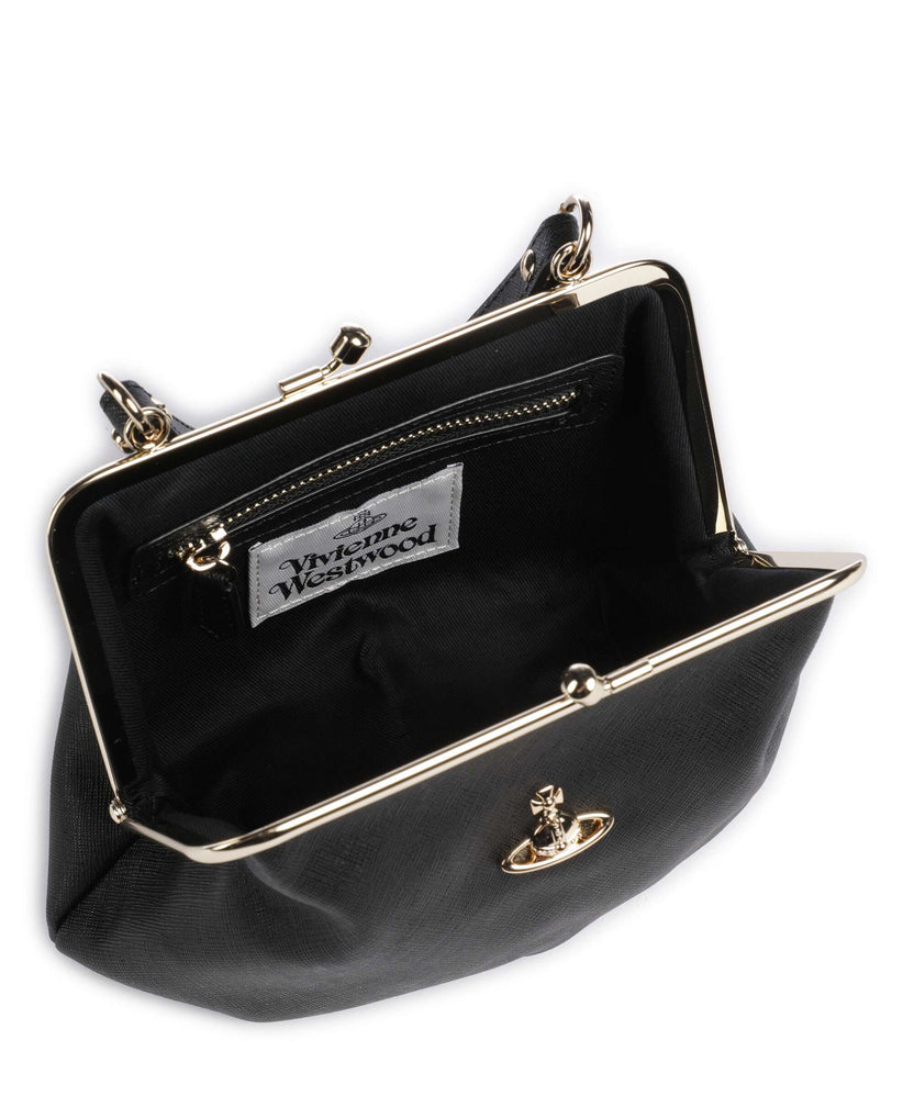 Vivienne Westwood Granny Frame Saffiano Crossbody bag black