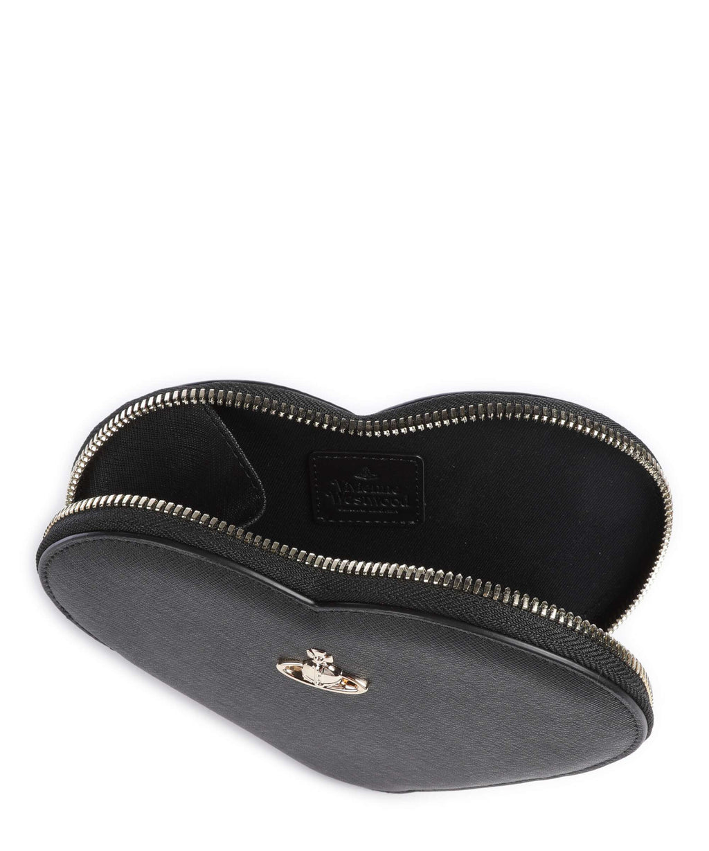 Vivienne Westwood Saffiano Heart Crossbody bag black