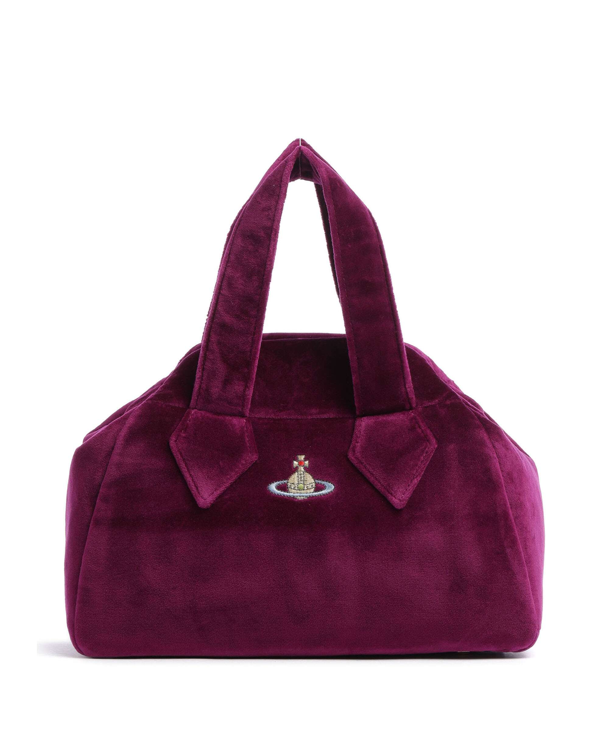 Vivienne Westwood Archive Velvet Medium Handbag purple