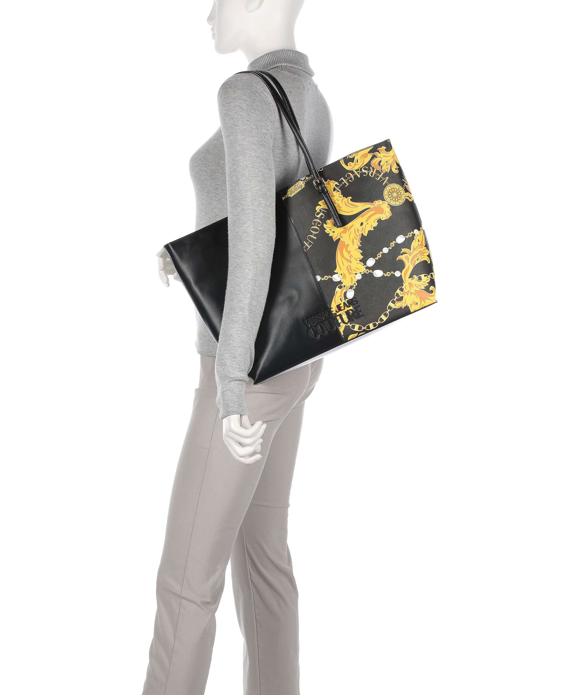 Versace Jeans Couture Rock Cut Tote bag black/gold