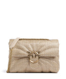 Pinko Love Puff Classic Torba na ramię beige/grigio fumo/antique gold