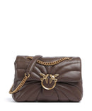 Pinko Love Puff Classic Torba na ramię marrone castano/antique gold