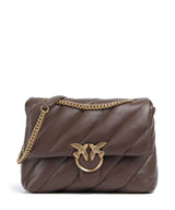 Pinko Love Puff Big Torba na ramię marrone castano/antique gold