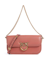 Pinko Love Box Baguette Torba na ramię marrone aragona/antique gold