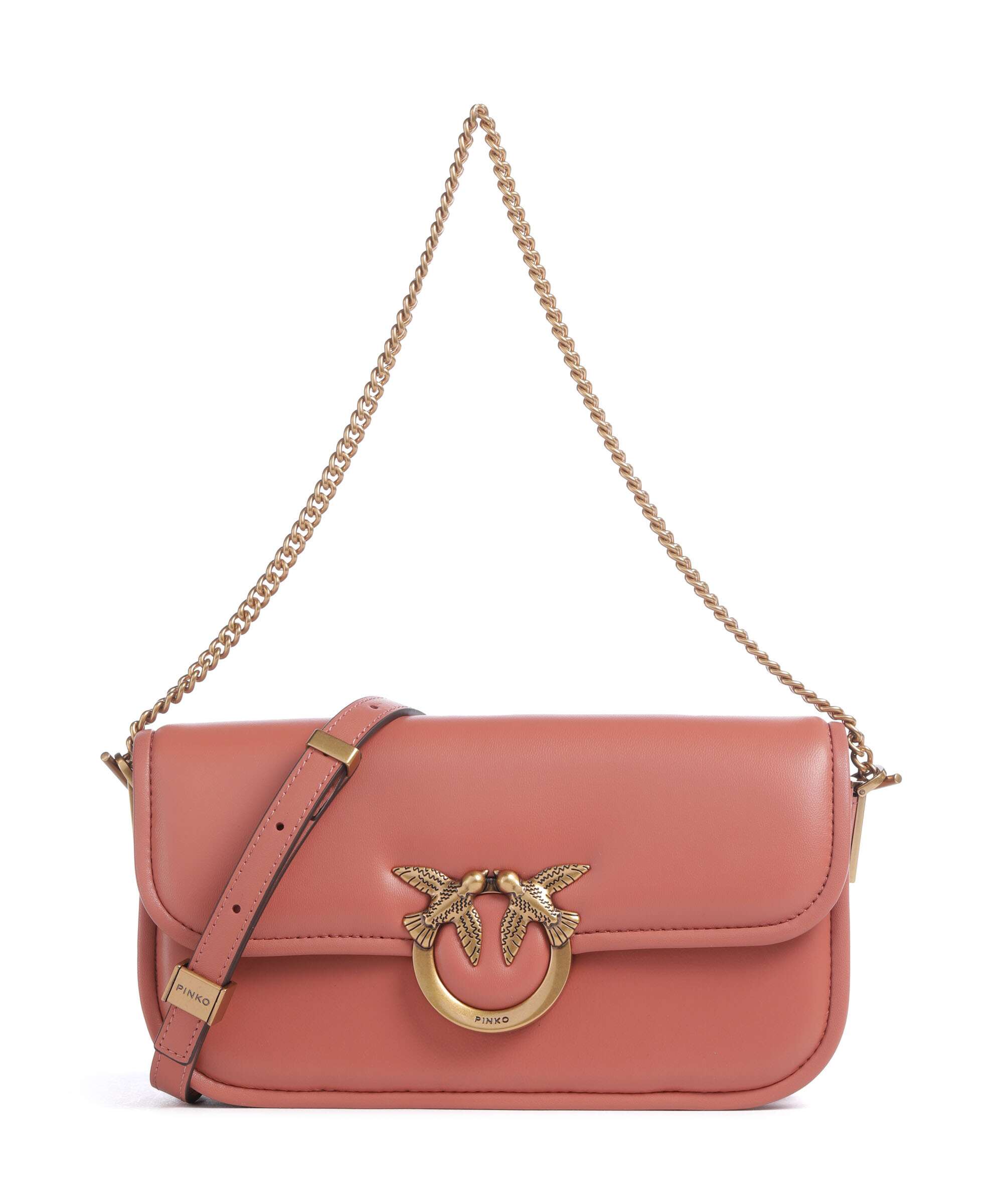 Pinko Love Box Baguette Shoulder bag marrone aragona/antique gold