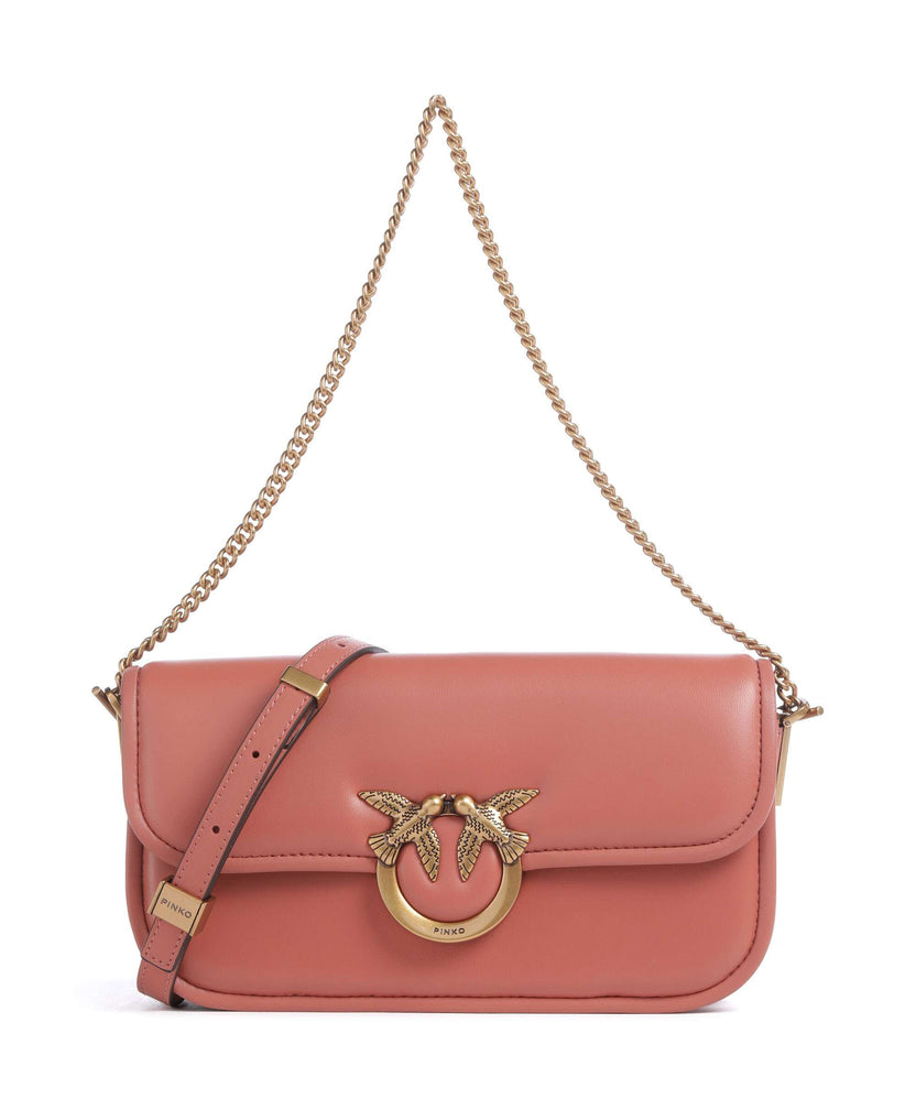 Pinko Love Box Horizontal Shoulder bag marrone aragona/antique gold