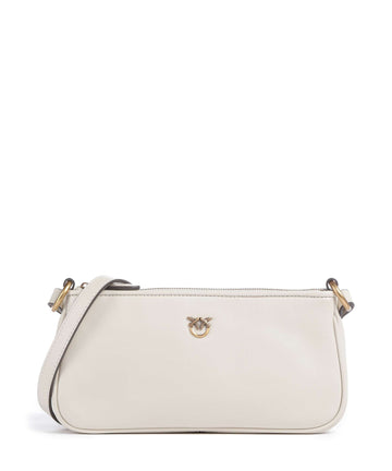 Pinko Half Moon Mini Torba przez ramię bianco seta/antique gold