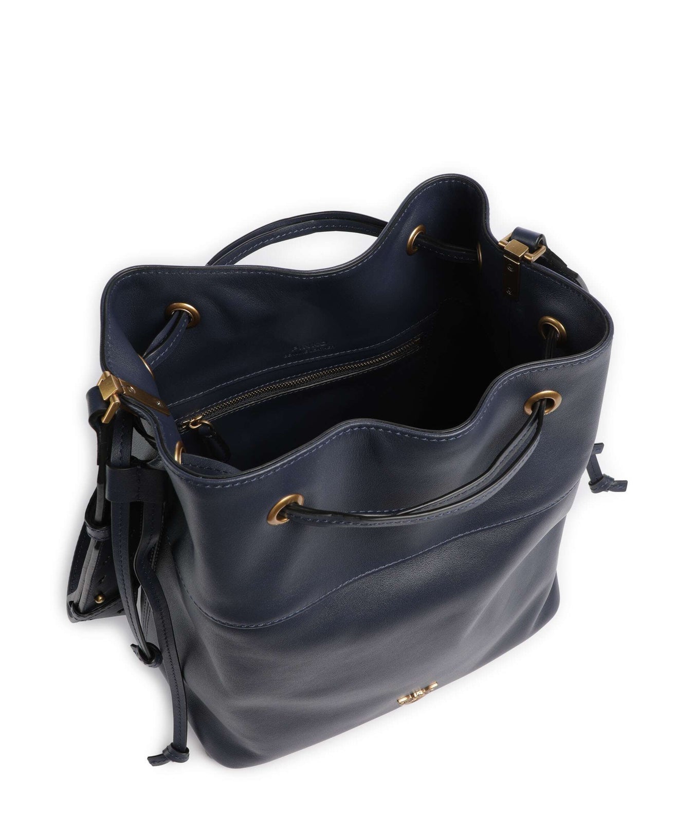 Pinko Secchiello Classic Bucket bag blu indaco ombroso/antique gold