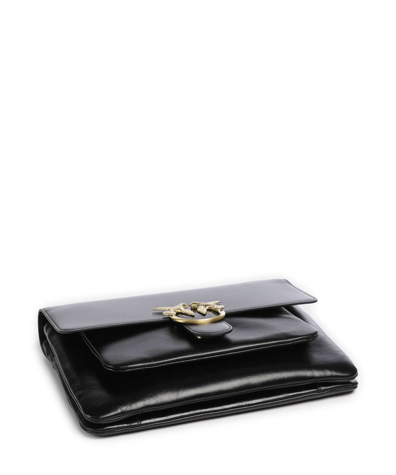 Pinko Love One Soft Big Shoulder bag nero limousine/matt gold