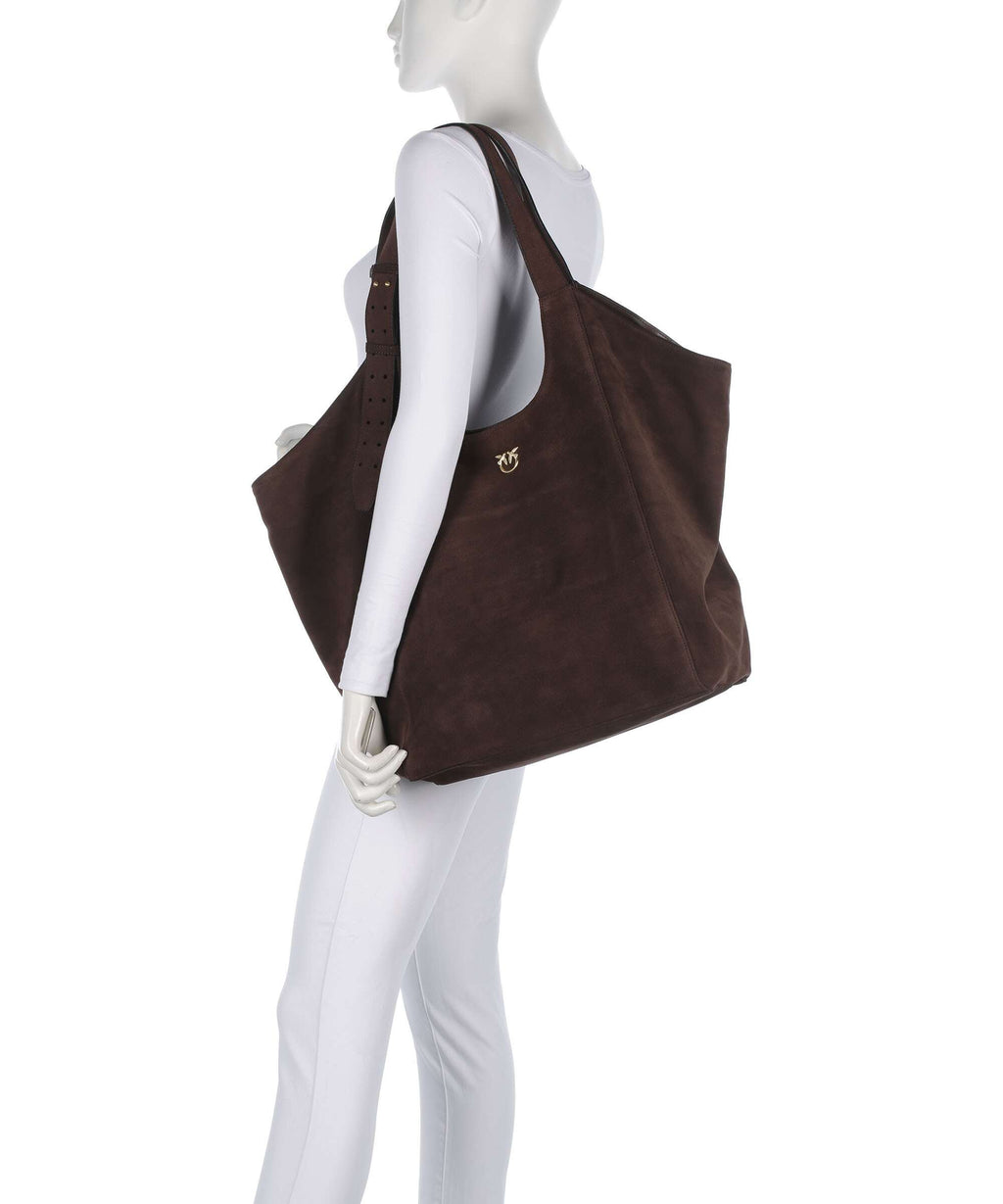 Pinko Tote bag marrone castano/matt gold