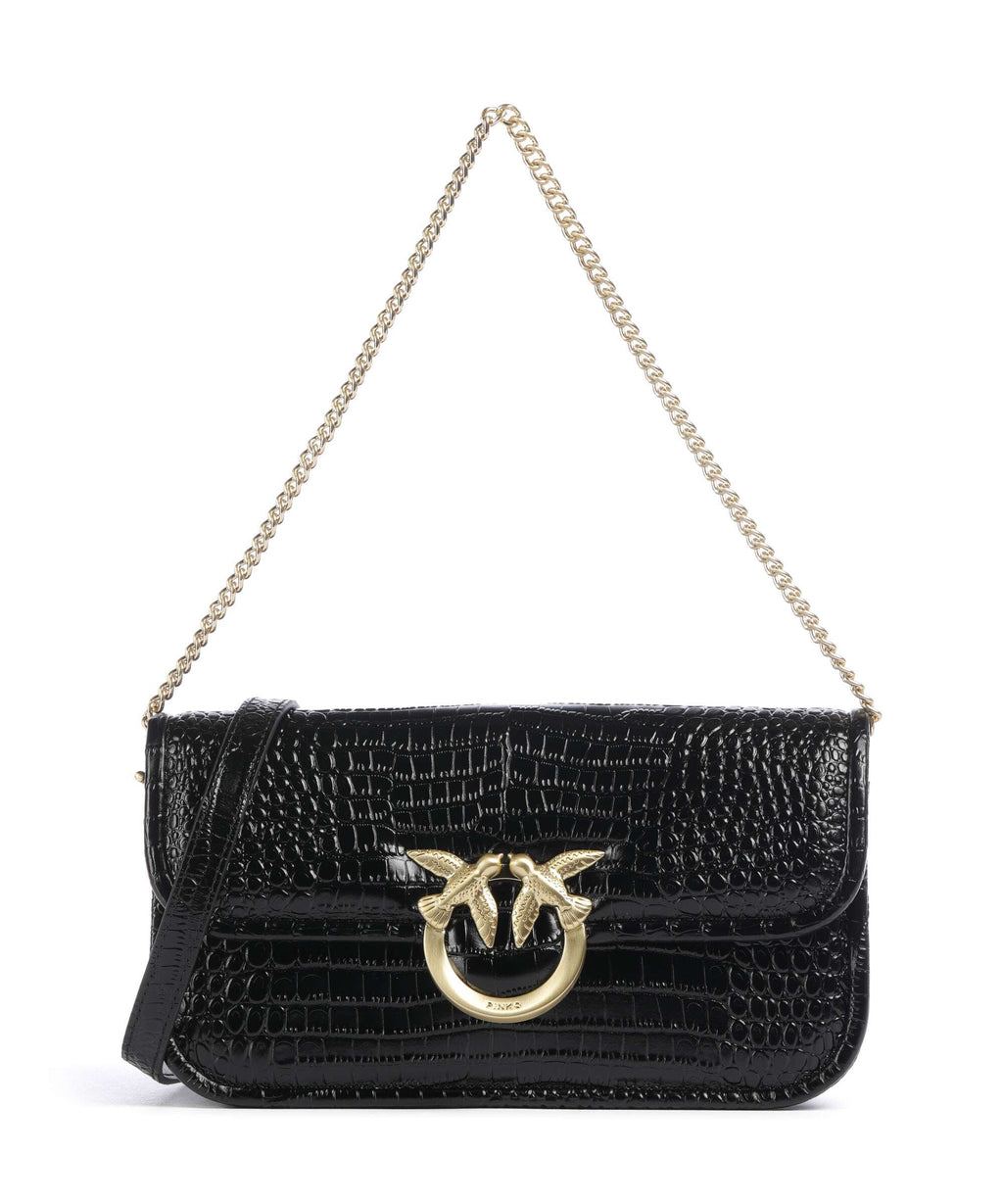 Pinko Love Box Horizontal Shoulder bag nero limousine/matt gold
