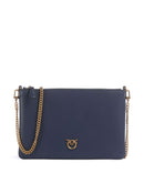 Pinko Flat Classic Torba przez ramię blu indaco ombroso/antique gold