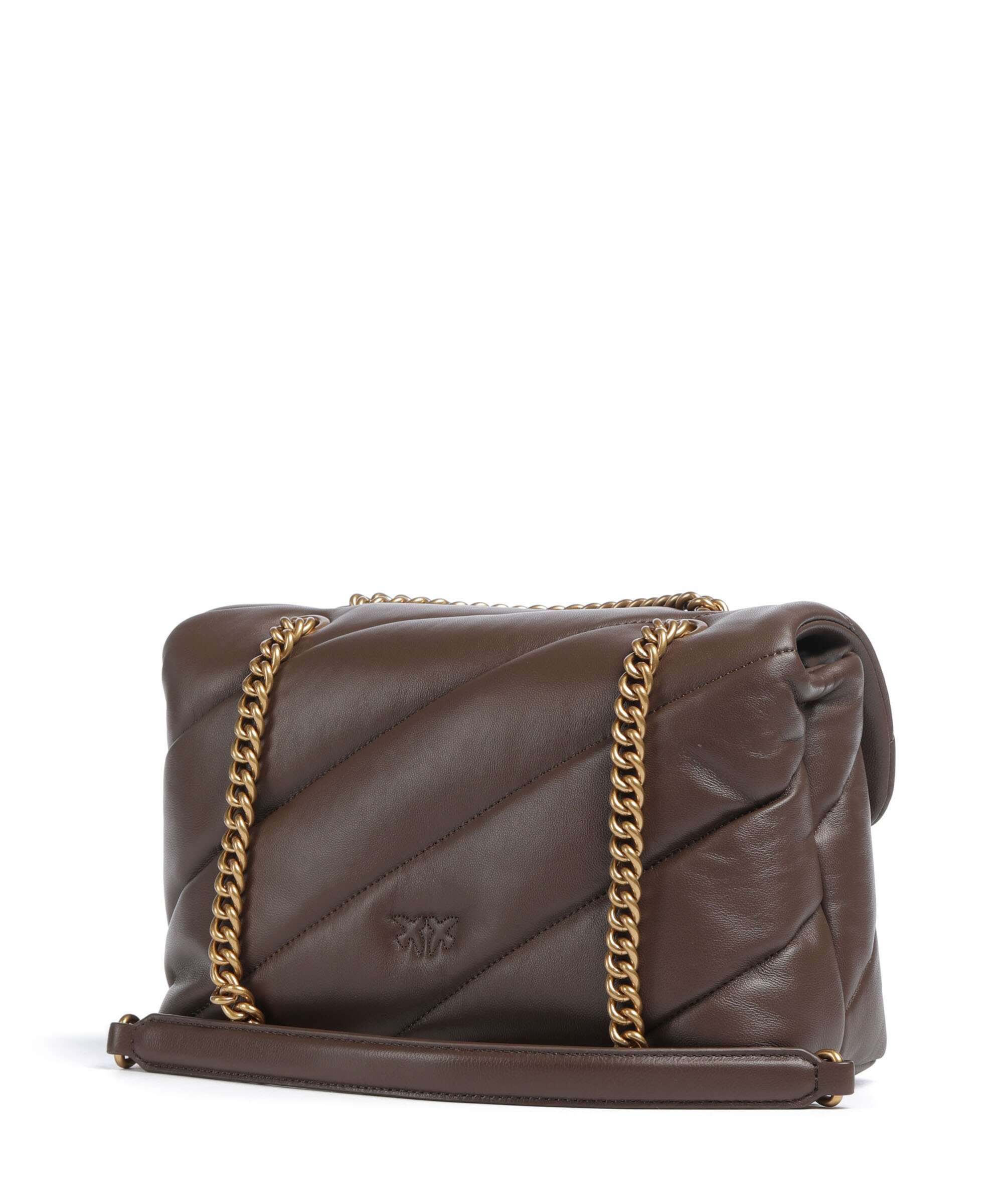 Pinko Love Puff Classic Shoulder bag marrone castano/antique gold