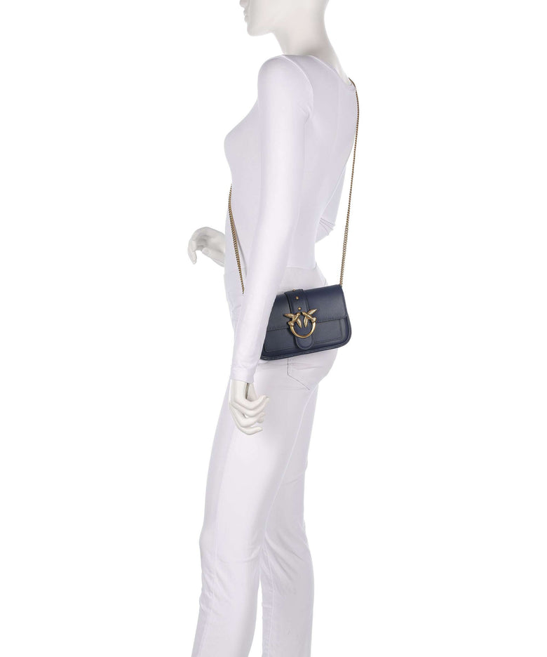 Pinko Love One Pocket Wallet blu indaco ombroso/antique gold