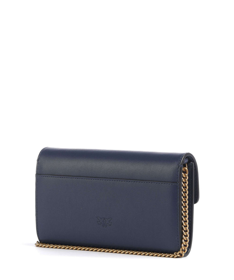 Pinko Love One Wallet blu indaco ombroso/antique gold