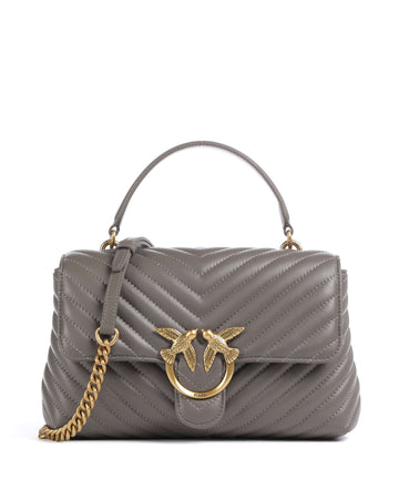Pinko Love Lady Puff Classic Torebka grigio asfalto/antique gold