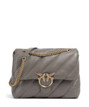 Pinko Love Puff Big Torba na ramię grigio asfalto/antique gold