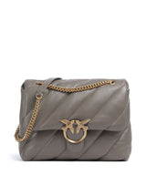 Pinko Love Puff Big Torba na ramię grigio asfalto/antique gold
