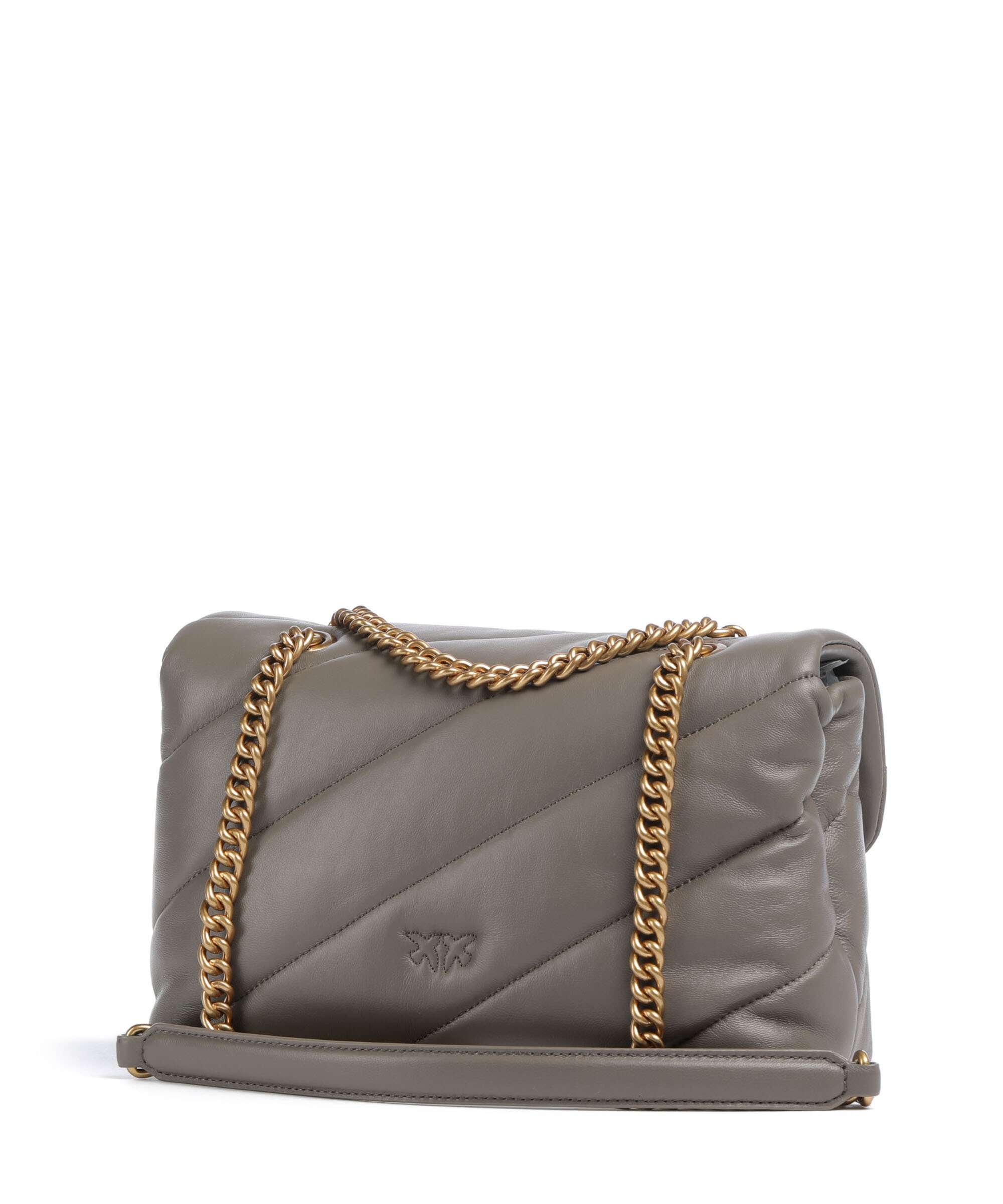 Pinko Love Puff Classic Shoulder bag grigio asfalto/antique gold