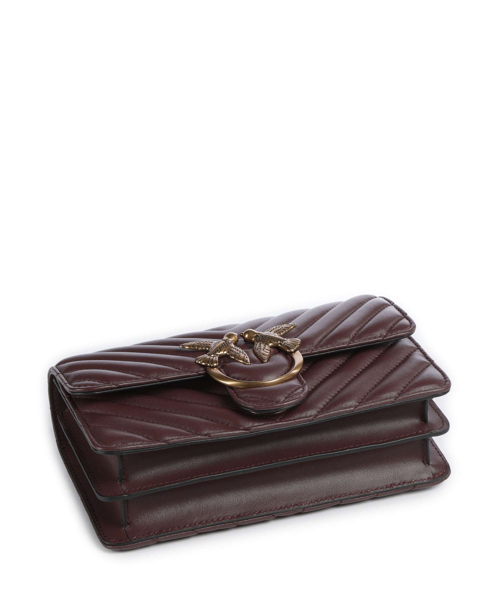 Pinko Love One Mini Shoulder bag cioccolato amaro/antique gold