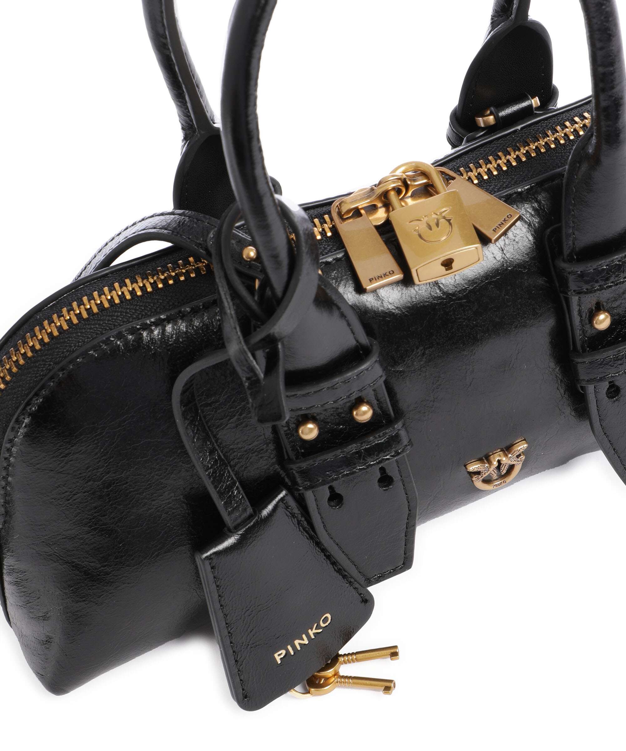 Pinko Bowling Baguette Handbag nero/antique gold