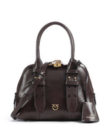 Pinko Bowling Mini Handbag rosso mogano/antique gold