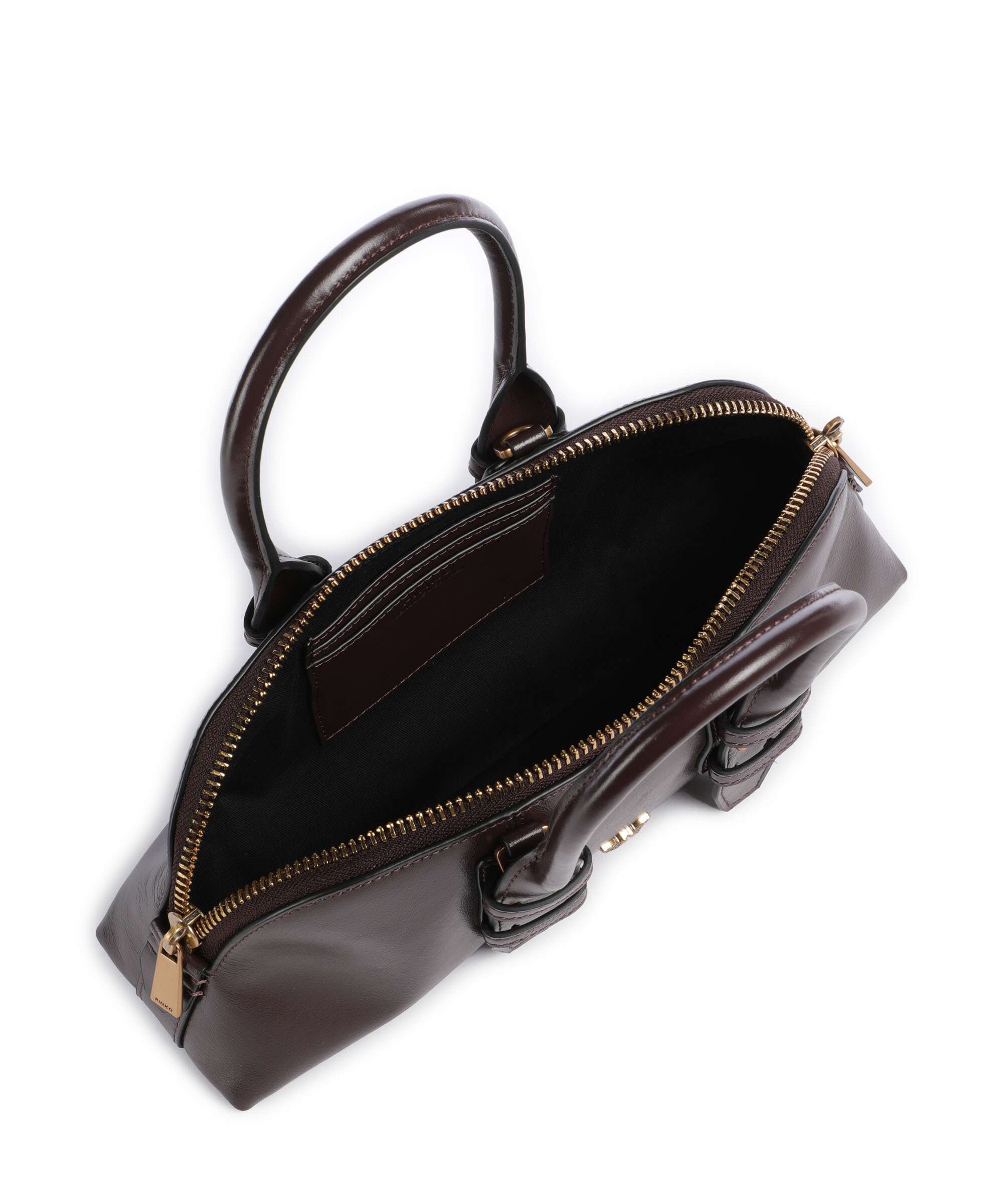 Pinko Bowling Horizontal Handbag rosso mogano/antique gold