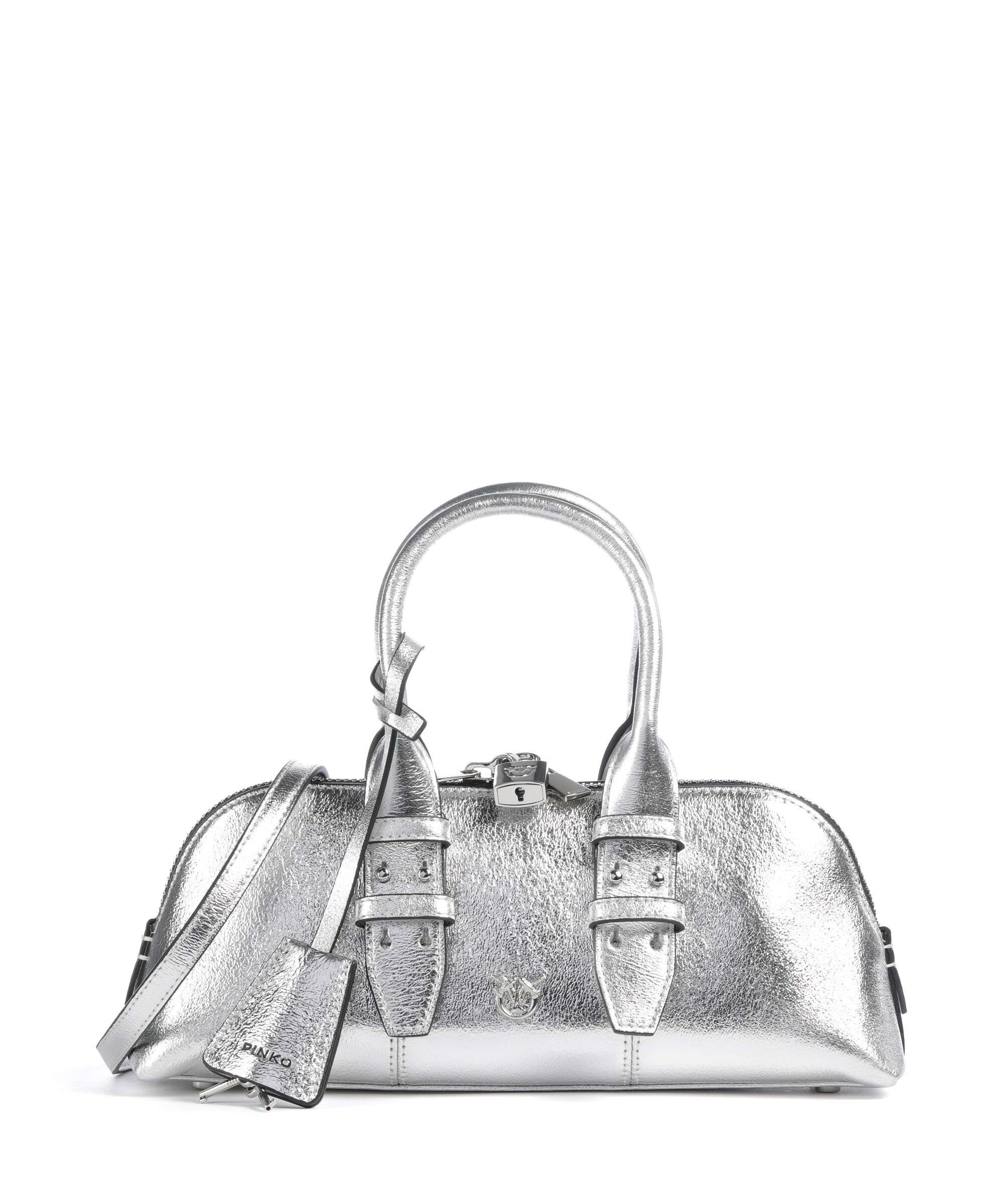Pinko Bowling Horizontal Handbag argento/nickel lucido