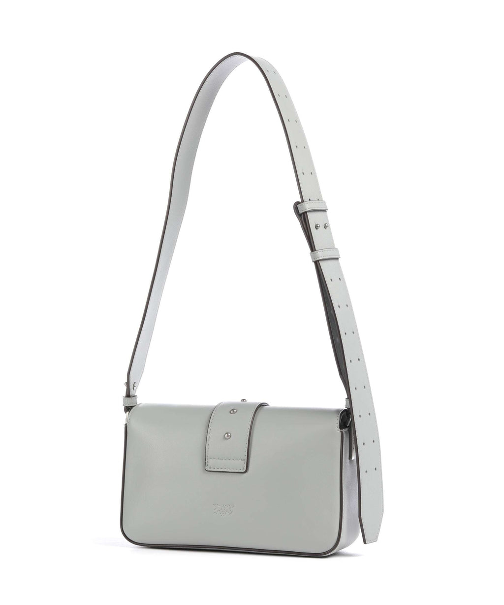 Pinko Love One Mini Slouchy Shoulder bag grigio perla/old silver