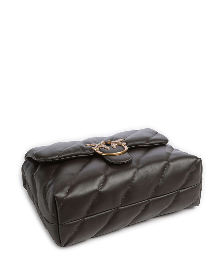 Pinko Love Puff Big Shoulder bag verde fango/antique gold