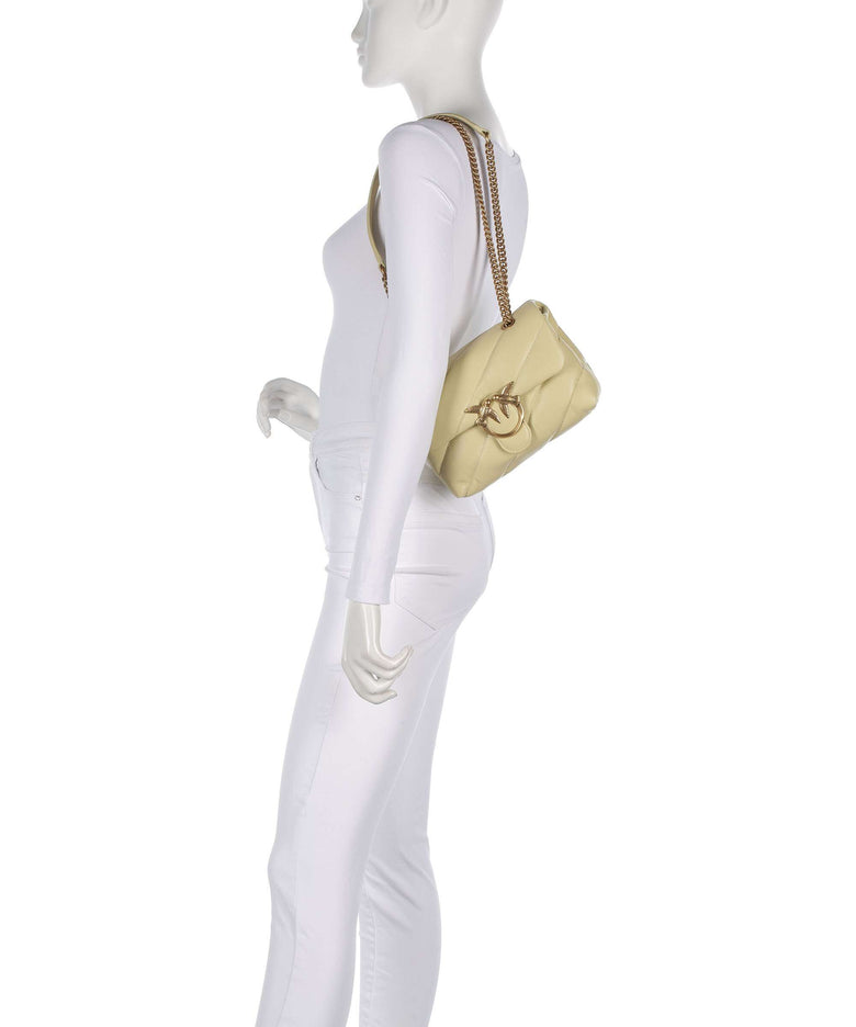 Pinko Love Puff Mini Shoulder bag giallo vaniglia/antique gold