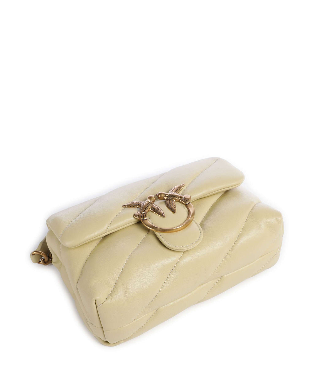Pinko Love Puff Mini Shoulder bag giallo vaniglia/antique gold