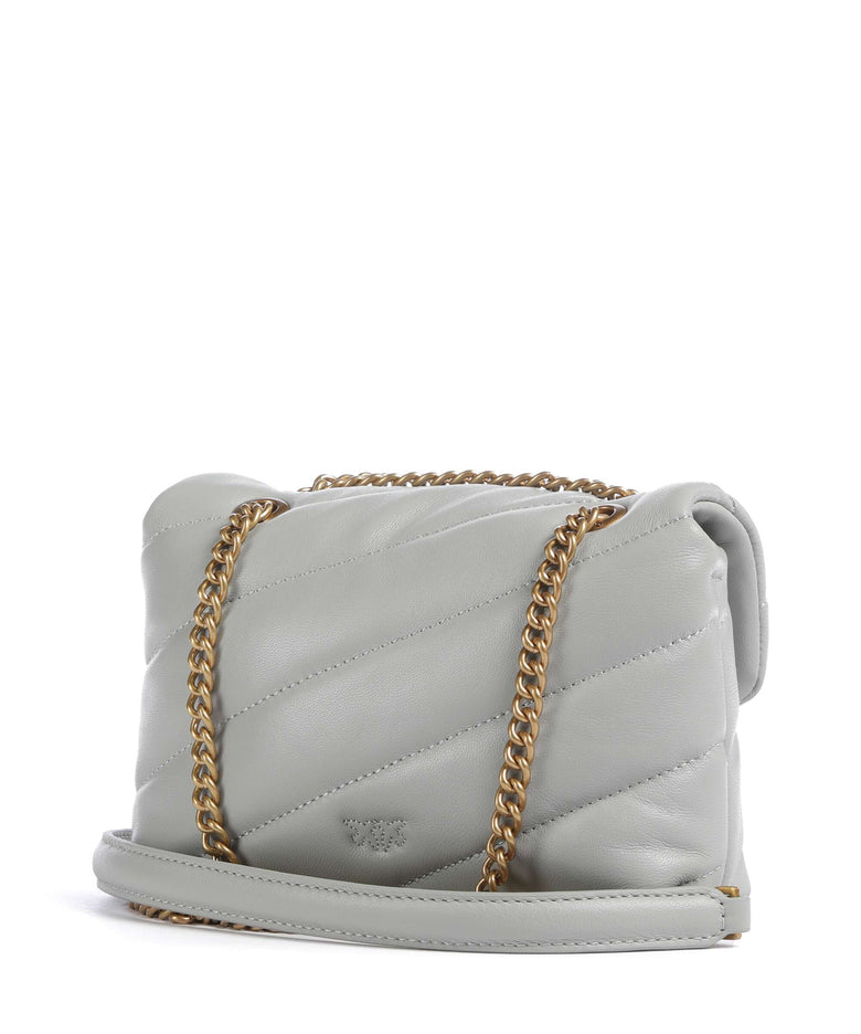 Pinko Love Puff Baby Shoulder bag grigio perla/antique gold