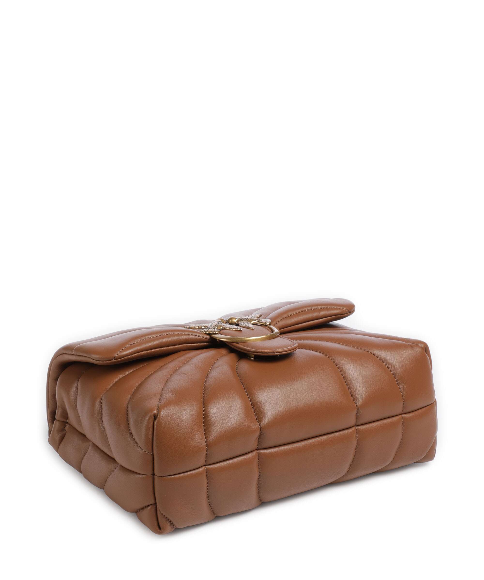 Pinko Love Puff Classic Shoulder bag marrone/leone/antique gold
